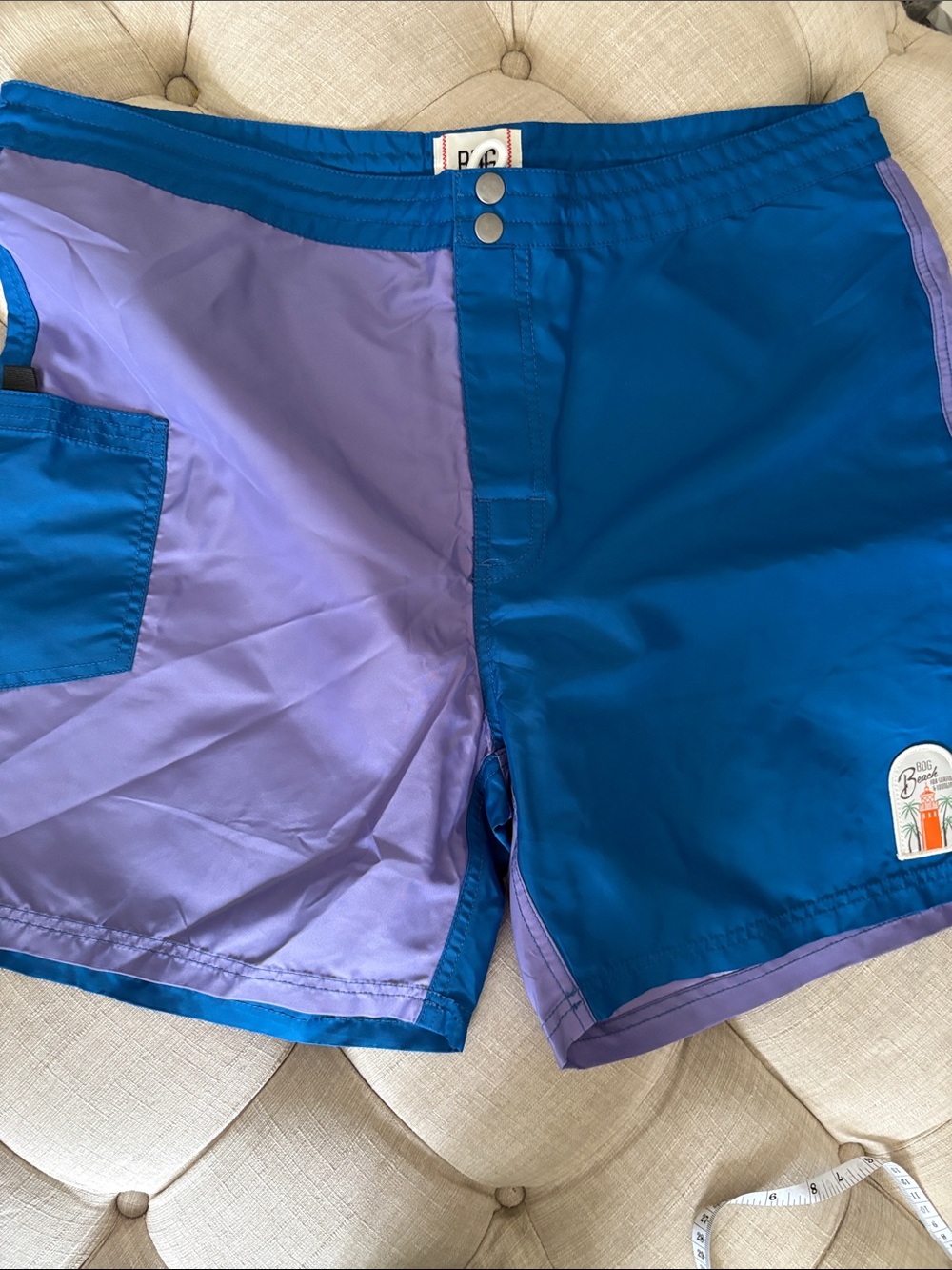 BDG Colorblock Blue & Lavender Men’s Swim Board Shorts NWOT